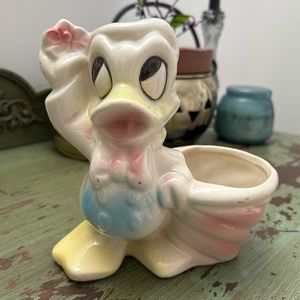 Vintage Walt Disney DONALD DUCK Ceramic Planter